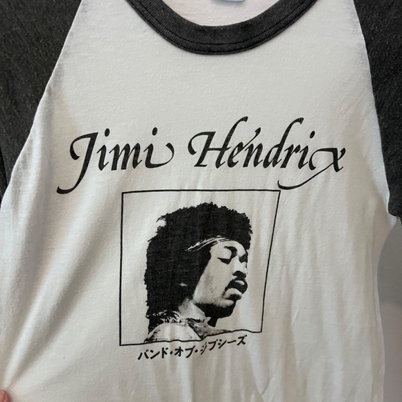 Vintage 1970s Jimi Hendrix Raglan 3/4 Sleeve Baseball Tee Small - Picture 5 of 13